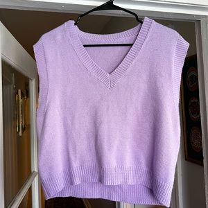 Cropped knit vest